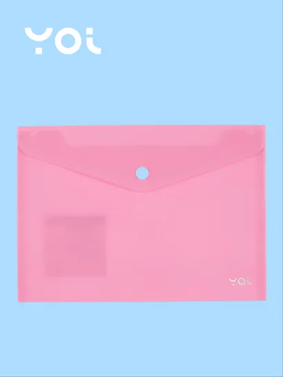 Папка-конверт А5, на кнопке "Pastel" пластик 0,18 мм, в ассортименте, Yoi - фото 3