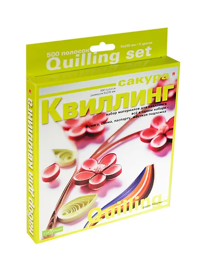 Набор для творчества, HOBBY TIME, Набор для Квиллинга №1  500 полос Сакура - фото 1