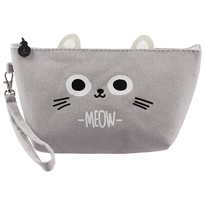 Косметичка на молнии Кошка Meow (20х11) (текстиль) (ПВХ бокс) - фото 2