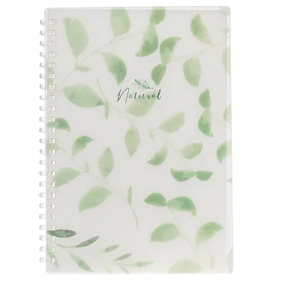 Тетрадь 80 листов, клетка, "Natural leaves" - фото 1