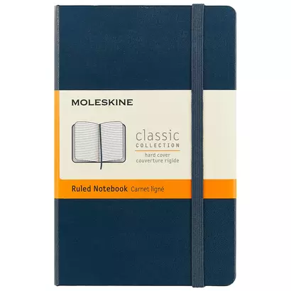 Записная книжка Moleskine Classic Pocket, линейка, синяя, 96 листов, А6 - фото 1