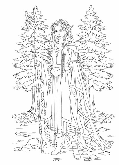 OUTLINES Лесные эльфы. Раскраска - фото 3