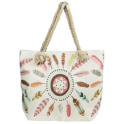 Сумка пляжная Яркие перья СП-5288 - фото 1