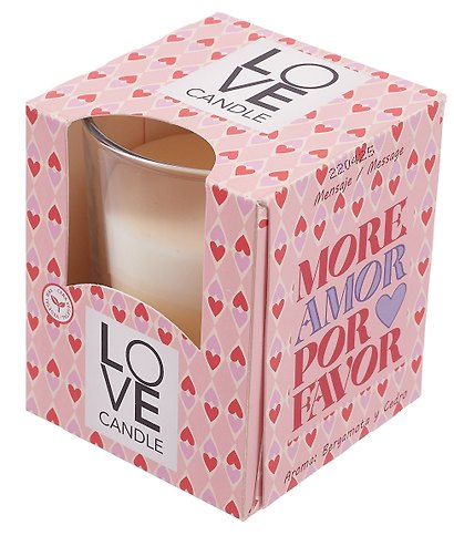 Свеча ароматическая в стакане Love candle Rosa (120г) (коробка) - фото 2