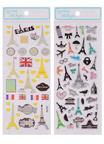 Наклейки эпоксидные Путешествия микс JYG1083-JYG1087 - фото 2