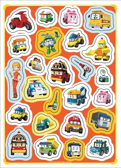 Робокар Поли. 100 наклеек - фото 3