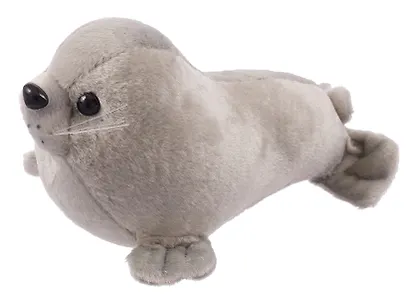 Мягкая игрушка Морской котик серый (30 см) - фото 3