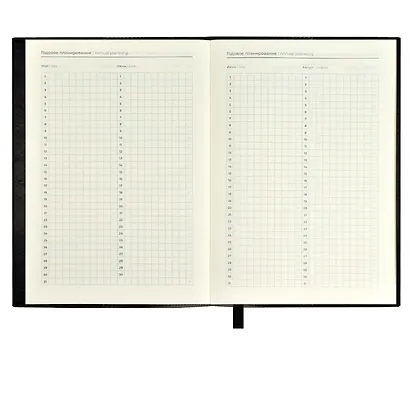 Ежедневник недат. А5+ 160л 175*245 "Шеврет" черный, кожзам, мягк.переплет, блинтовое тиснение, офсет, ляссе из иск.кожи, подар.упаковка - фото 7