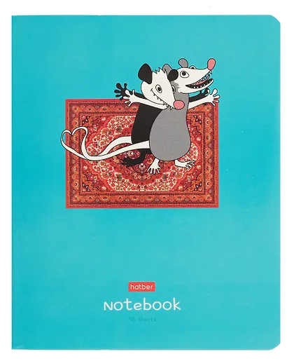 Тетрадь 48л кл. "На ковре" скоба, скругл.углы, ассорти - фото 1