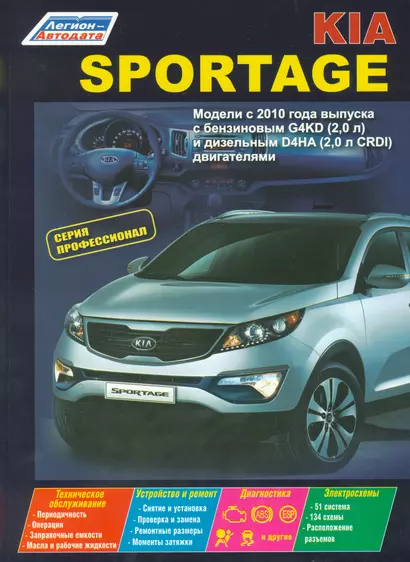 Kia Sportage Мод. с 2010 г. Вып. с бенз. G4KD (2,0 л.) и диз. D4HA (2,0 л. CRDI) (мПрофессионал) (2 - фото 1