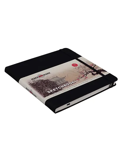 Книга для записей 17*17 100л кл. "Make your mark" черн.тв.переплет, тонир.блок, резинка, ляссе, инд.уп. - фото 8