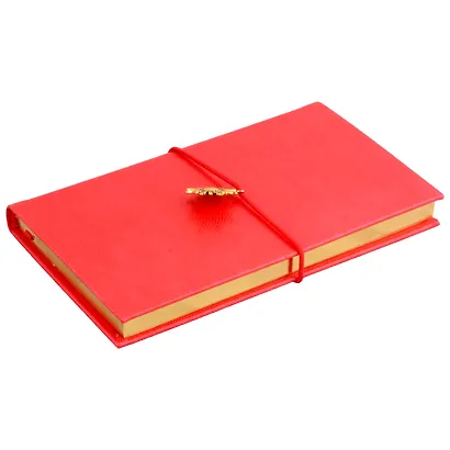 Ежедневник недат. А6 120л "Снейк" коралловый, иск.кожа, тв.переплет, тиснение фольгой, офсет, ляссе - фото 3