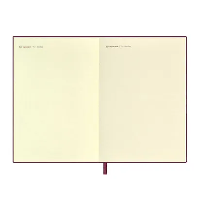 Ежедневник недат. А6+ 126*174 160л "Кассандра" бордовый, кожзам, мягкий переплет, блинт.тисн, тонир.блок, ляссе - фото 5