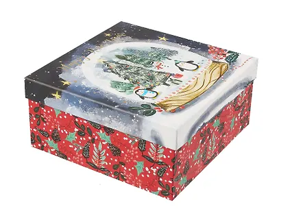 Коробка подарочная "Новогодние пингвинята" НГ, 15.5*15.5*6.5, картон - фото 3