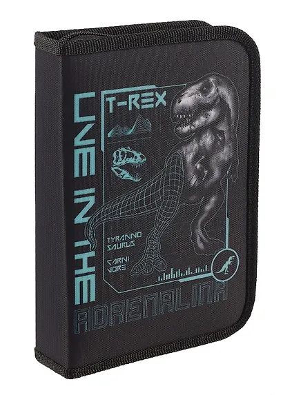 Пенал 1 отделение "T-Rex" 20*13 см, молния - фото 2