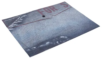 Папка-конверт А4 на кнопке "Jeans", в ассортименте - фото 2