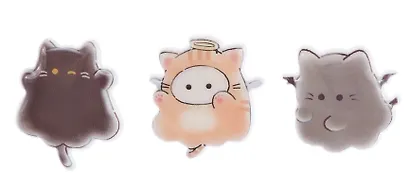 Набор значков Котики Cute (3шт) (ПВХ) (4см) (12-81541-202510-SPT-39) (ассорти) - фото 5