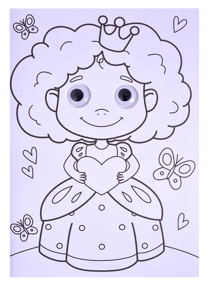 Суперраскраска с глазками. Для девочек - фото 5
