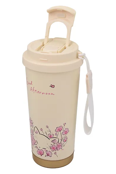 Термостакан Котик в розовых цветах (пластик/металл) (500мл) (12-7306-202510-STB-29) - фото 6