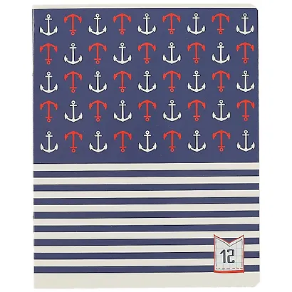 Тетрадь в клетку Academy Style, "Морская", 12 листов, в ассортименте - фото 3