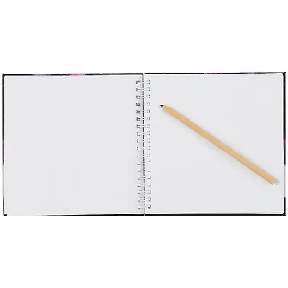 Скетчбук 165*165 50л "SKETCHBOOK. Синий стиль" белый офсет, нелинованн., 100г/м2, тв.обложка, евроспираль - фото 2