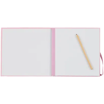 Скетчбук 195*195 40л "Free hand. No. 3" розовый, гладкая бумага, 140г/м2, тв.обложка, резинка - фото 2