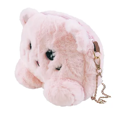 Сумочка плюшевая Котик розовый (31х23), Bookvalno - фото 4