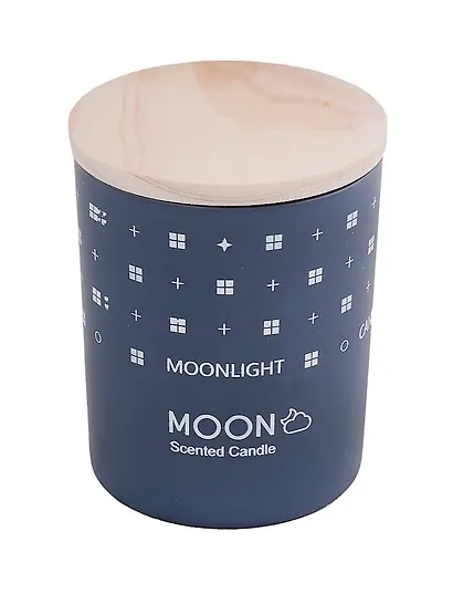 Свеча ароматическая с деревянной крышкой Moon (8х6) - фото 4