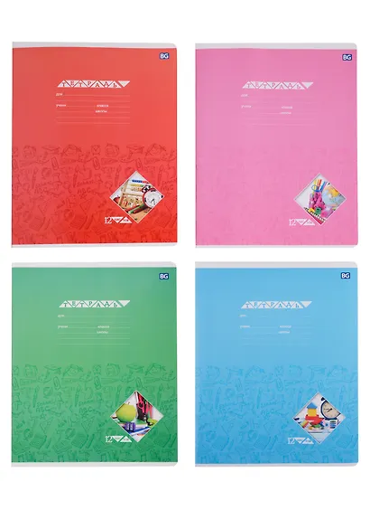 Тетрадь в крупную клетку BG, "Снова в школу", 12 листов, в ассортименте - фото 4