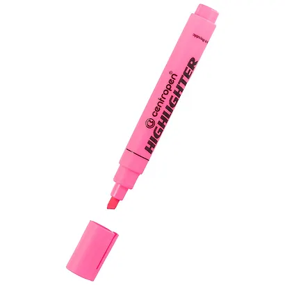 Текстовыделитель Centropen, Fax, розовый 5 мм - фото 2