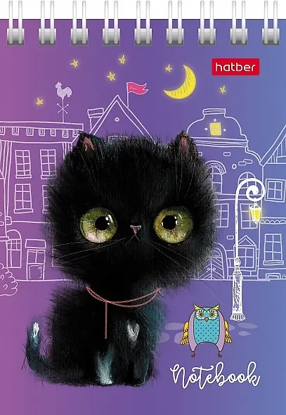 Блокнот А7 40л кл. "Кошарики" мел.картон, гребень, 65г/м2, ассорти - фото 7