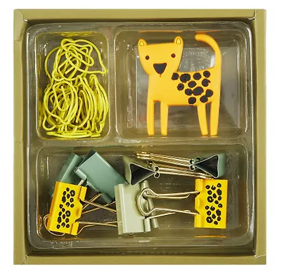 Набор канцелярский: зажимы 25 мм 8 штук, скрепки 15 штук фигурные, магнит, Yoi - фото 7