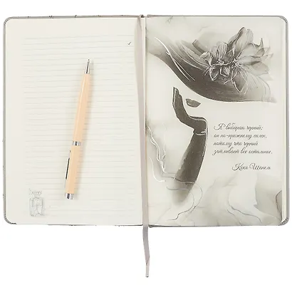 Ежедневник недат. А5 160л "Лайка" серебряный, кожзам, тв.переплет, обложка поролон, стеганная строчка, тонир.блок, ляссе - фото 3