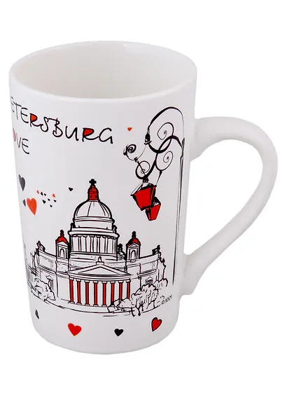 Сувенир, АКМ, Кружка From SPb with love фарфор, матовая, 350мл подарочная коробка - фото 3