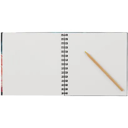 Скетчбук 195*195 80л "Фламинго" белый офсет, 100г/м2, тв.обложка, евроспираль - фото 2