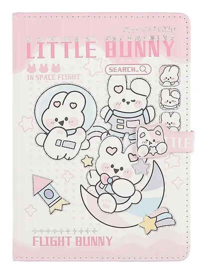 Книга для записей А5 "Little Bunny" с магнитной застежкой, ассорти - фото 2