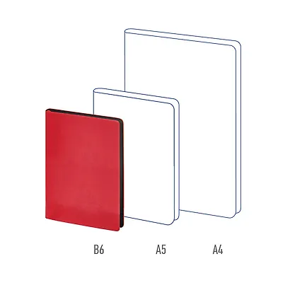 Ежедневник недат. B6 136л "Fuze. Красный" иск.кожа, цветной срез - фото 4