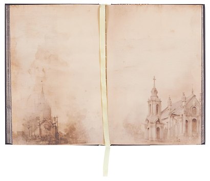 Книга для записей "Antiqua. Синий" А5, 128 л. в линейку, цв. внутрен. блок - фото 7