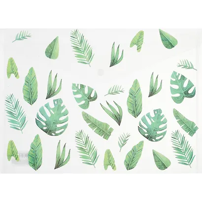 Папка-конверт А4 на кнопке "Листья" - фото 1