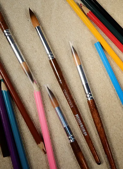 Синтетическая кисть круглая, № 7 - фото 2