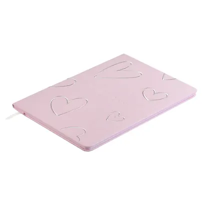 Дневник шк. "Розовые сердечки" кожзам, тв.переплёт, шелкография в одну краску, блинт.тиснение, пантон, одно ляссе, загругл.углы, универс.шпаргалка - фото 3