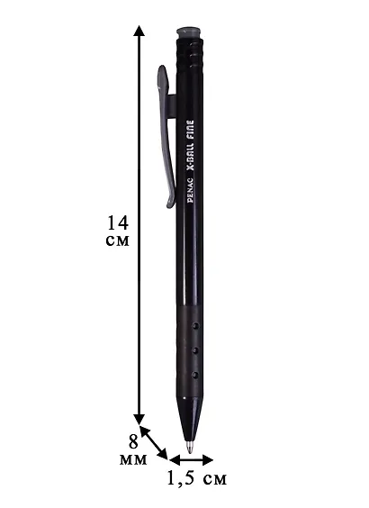 Ручка шариковая Penac, X-ball fine, автоматическая черная 0,7 мм - фото 2