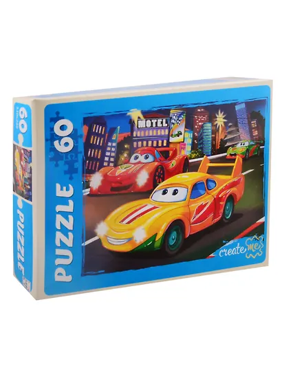 Пазл Гонщики Рыжий кот 60 элементов П60-8433 - фото 1