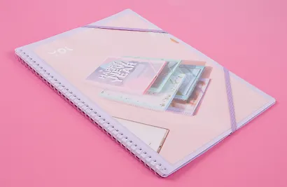 Папка 20 файлов А4 "Pastel" на пружине, с резинкой, в ассортименте - фото 5