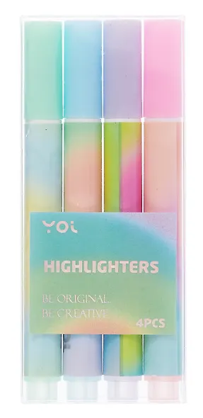 Текстовыделители 4 цвета, "Rainbow", в ассортименте, Yoi - фото 4