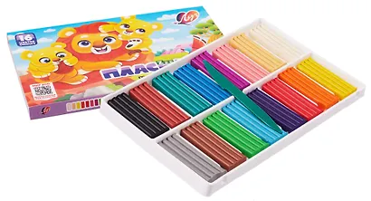 Пластилин 16цв 240гр "ZOO" к/к., стек, Луч - фото 2