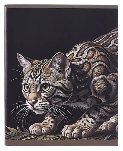 Тетрадь 96л кл. "В мире дикой природы" мел.картон, тиснение фольгой "Серебро", ассорти - фото 6