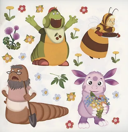 Развивающая книжка с многоразовыми наклейками для малышей № МНК 2003 "Лунтик. Времена года" - фото 2