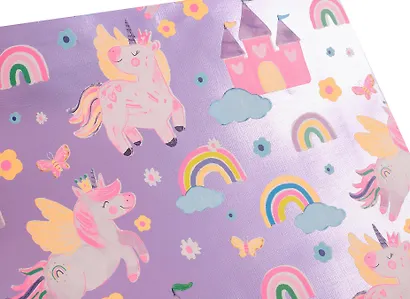 Пакет А4 32*26*12 "Радужный единорог" дет., бум.мат.ламинат - фото 2