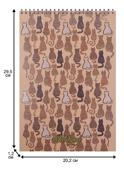 Скетчбук A4 40 листов "Котики" нелинованный - фото 3